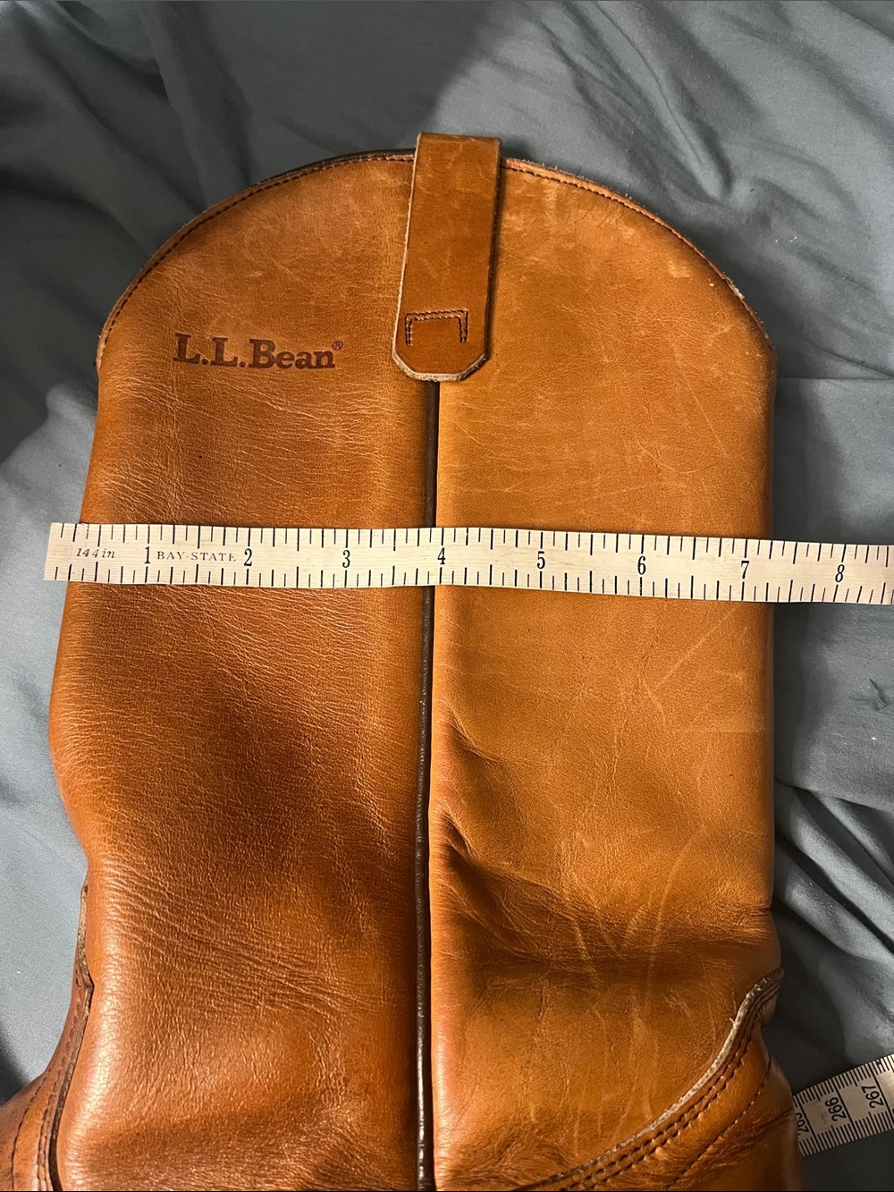L.L. Bean Size 13 Men's Tan Leather Pull-On Boots - Picture 9 of 10